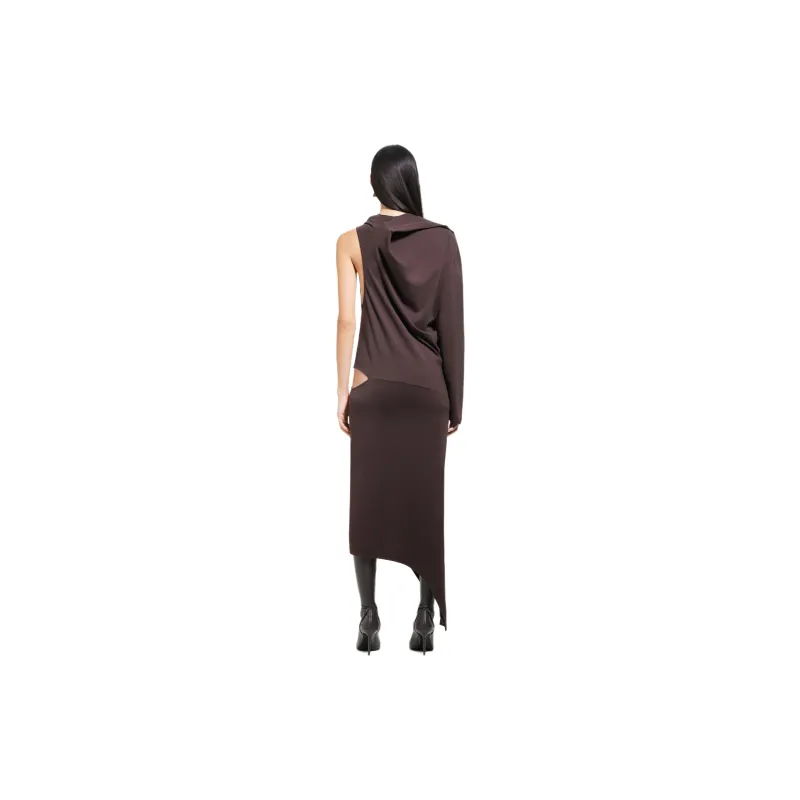 Courrèges Off Shoulder Dress 'Chocolate'-1