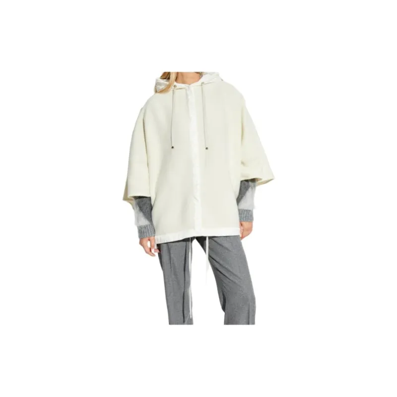 Moncler Logo Patch Hooded Down Poncho-2