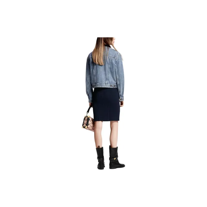 LOUIS VUITTON Ribbed Knit Skirt-3