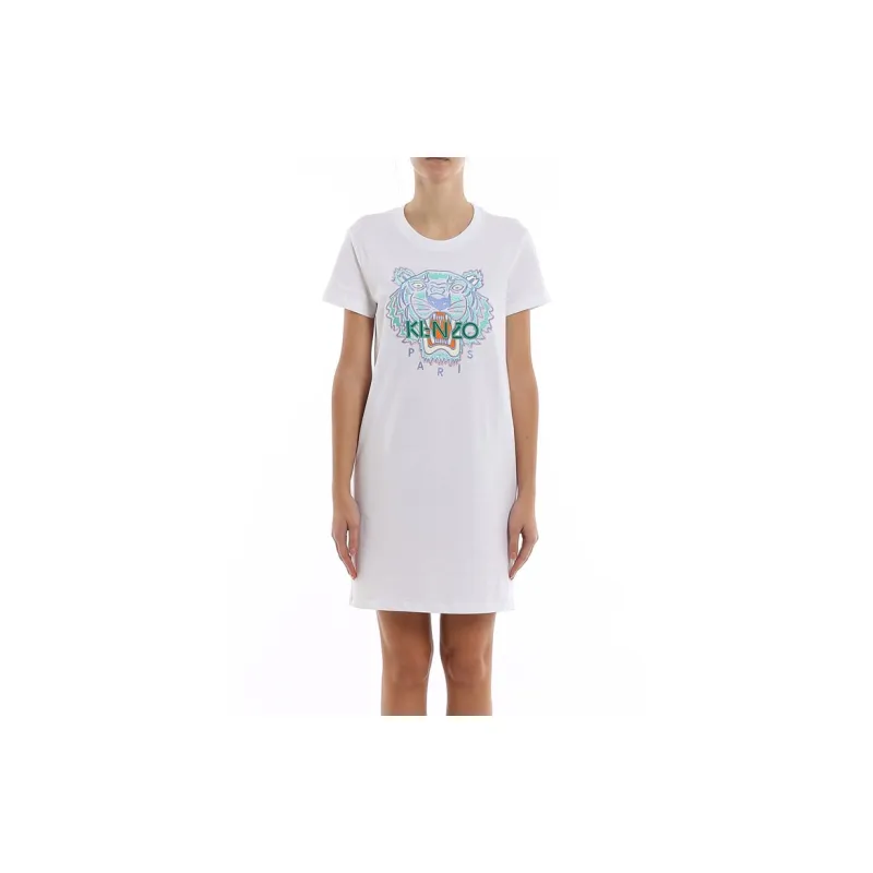 KENZO Short Sleeved Dresses Women's White-2
