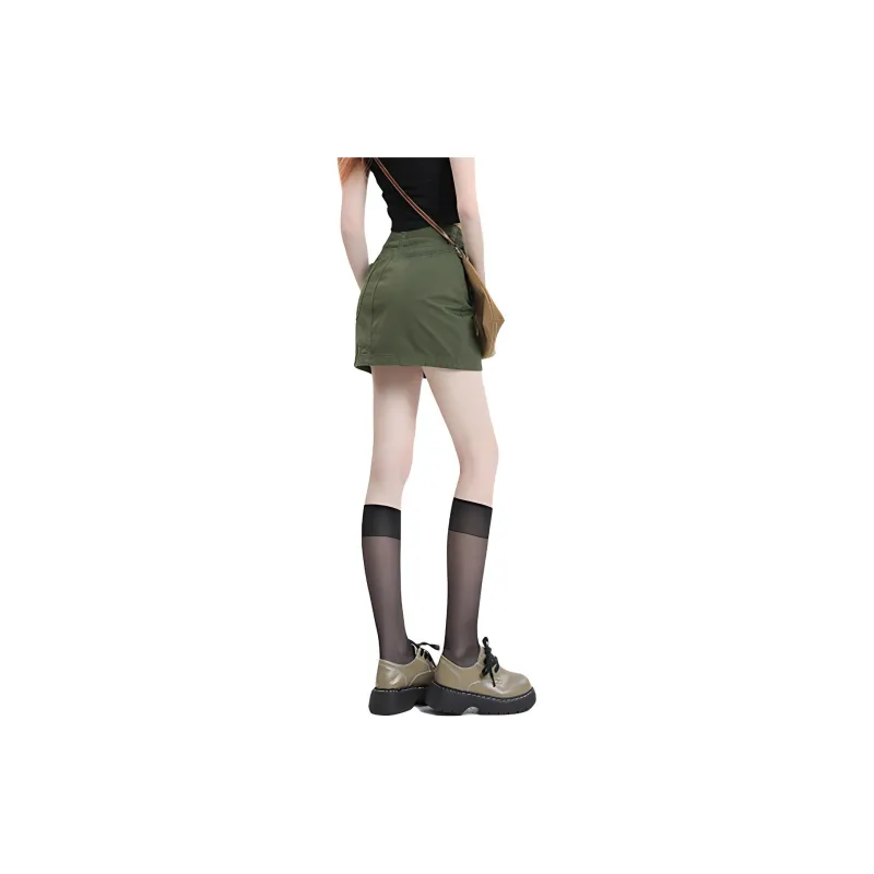 Weixi Cargo Short Skirts Women's Army Green-4