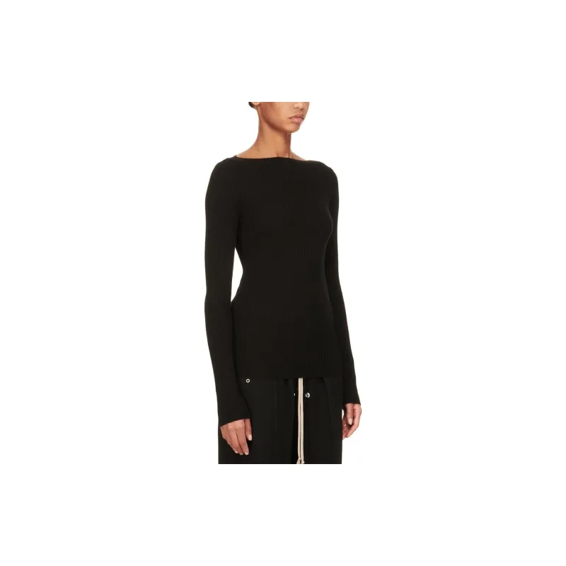 RICK OWENS Ribbed Knitted Top-1
