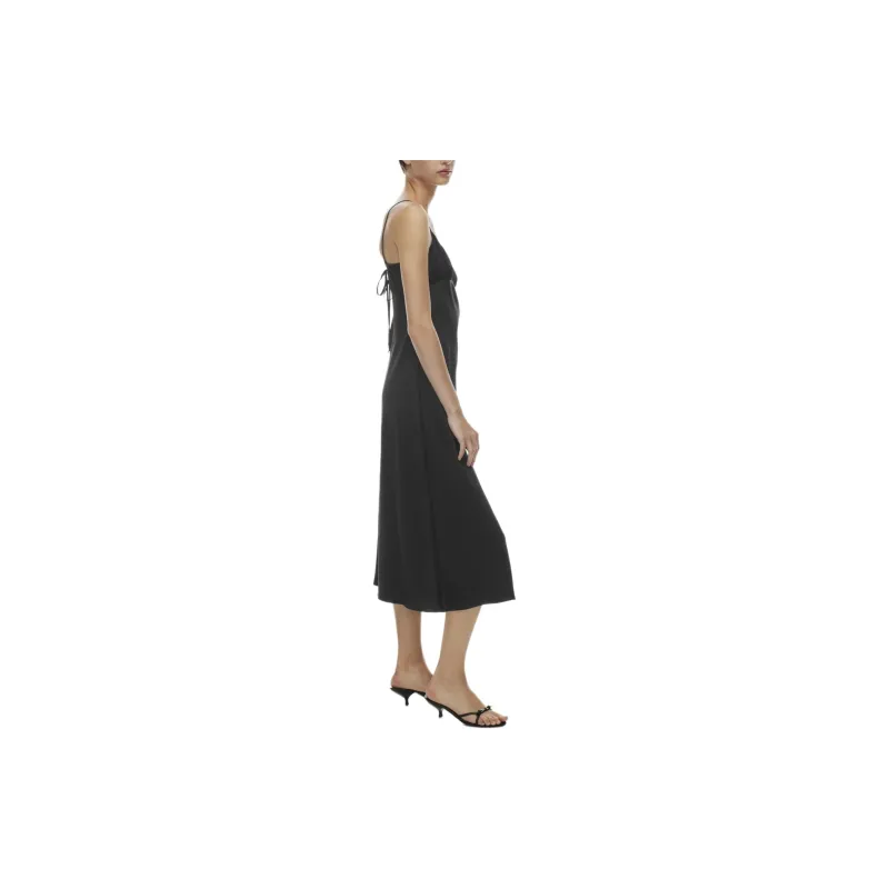 ARITZIA Wilfred Toulouse Satin Dress Slip Dresses Women's Black-2