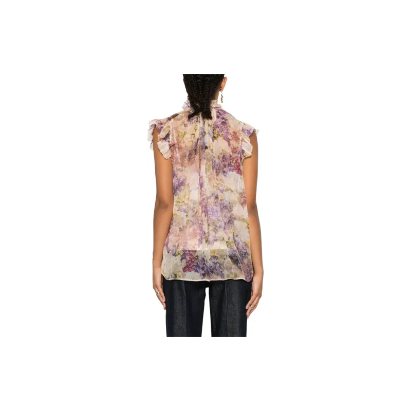 Zimmermann Ruffled Trim Floral Printed Blouse-2