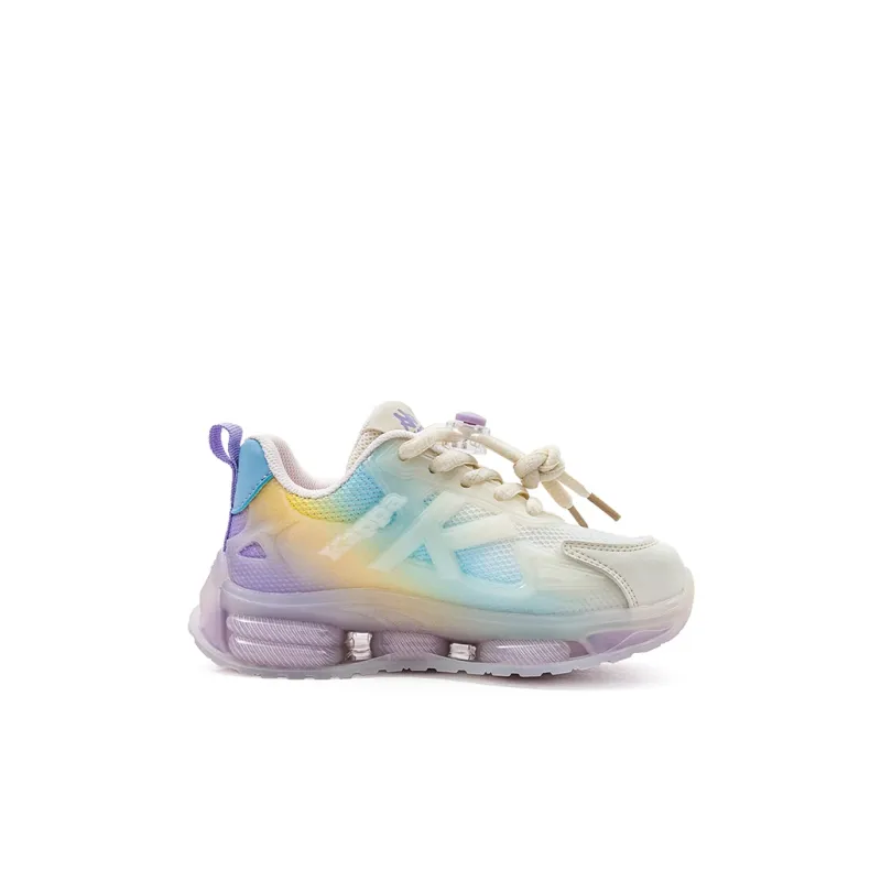 KAPPA KIDS Slip Resistant, Abrasion Resistant, Breathable, Lightweight Kids Lifestyle Shoes White Purple Kids'-1