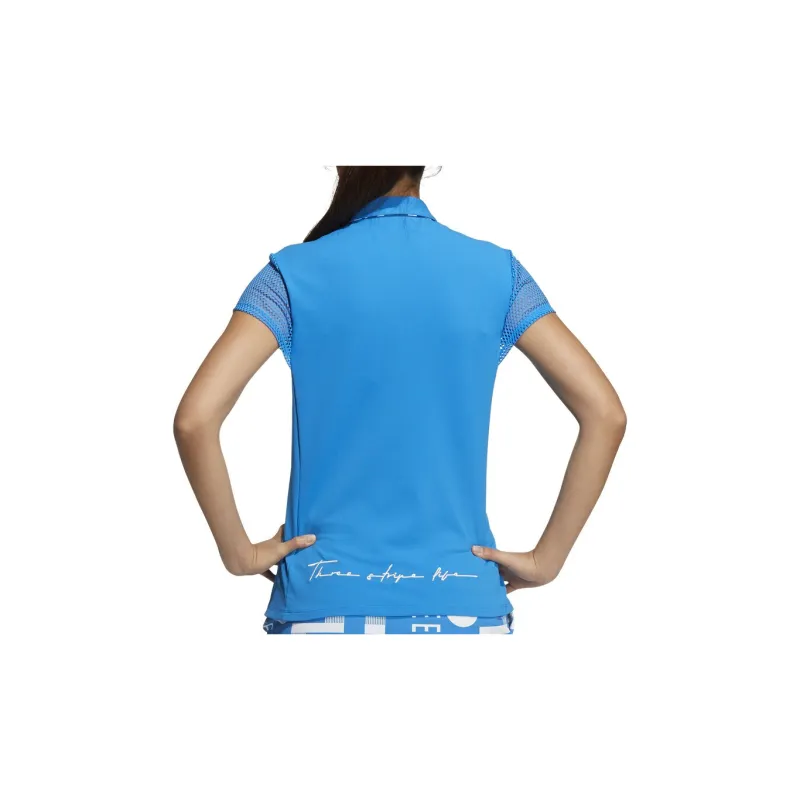 Adidas Polo Shirt Women's Bright Blue-2