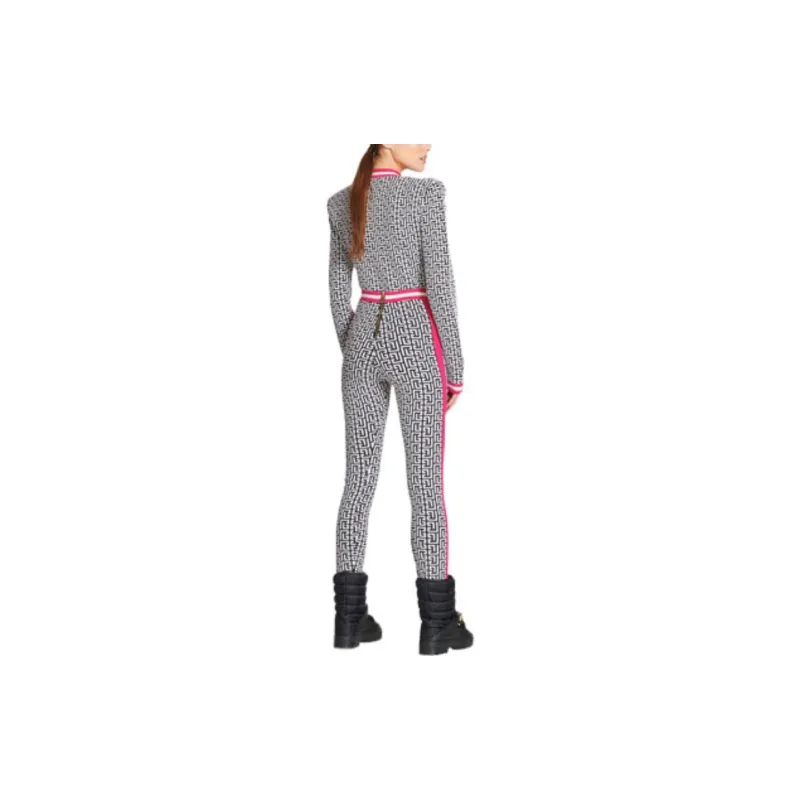 BALMAIN Logo-jacquard Knit Leggings-2