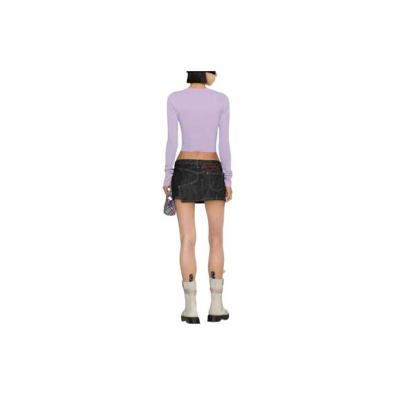 Vivienne Westwood Denim Short Skirts Women's Black-2