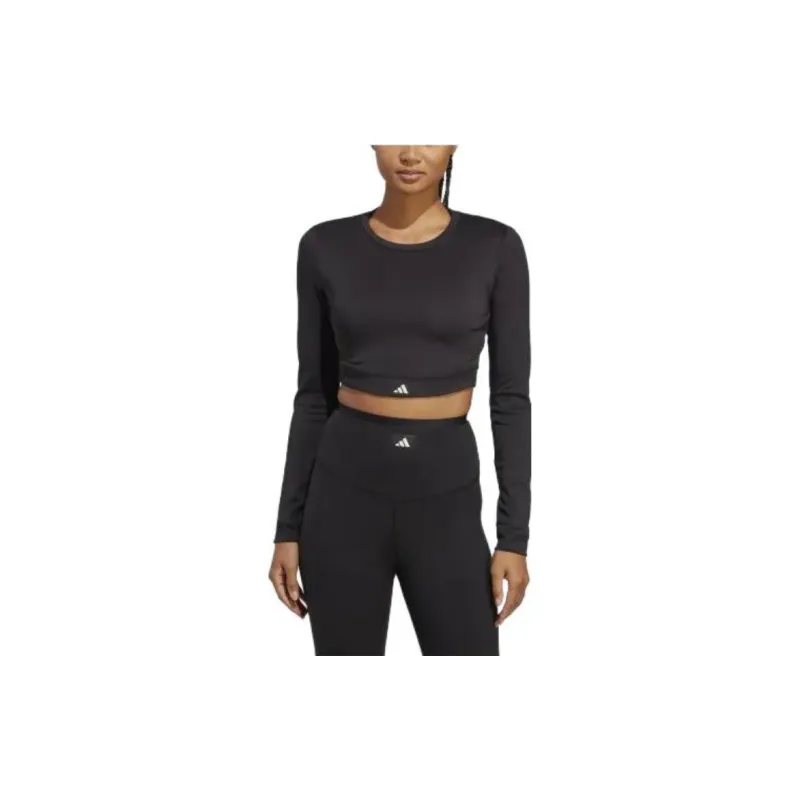 Adidas Free Shipping With AdiClub Sports Club Long Sleeve Crop Tee-3