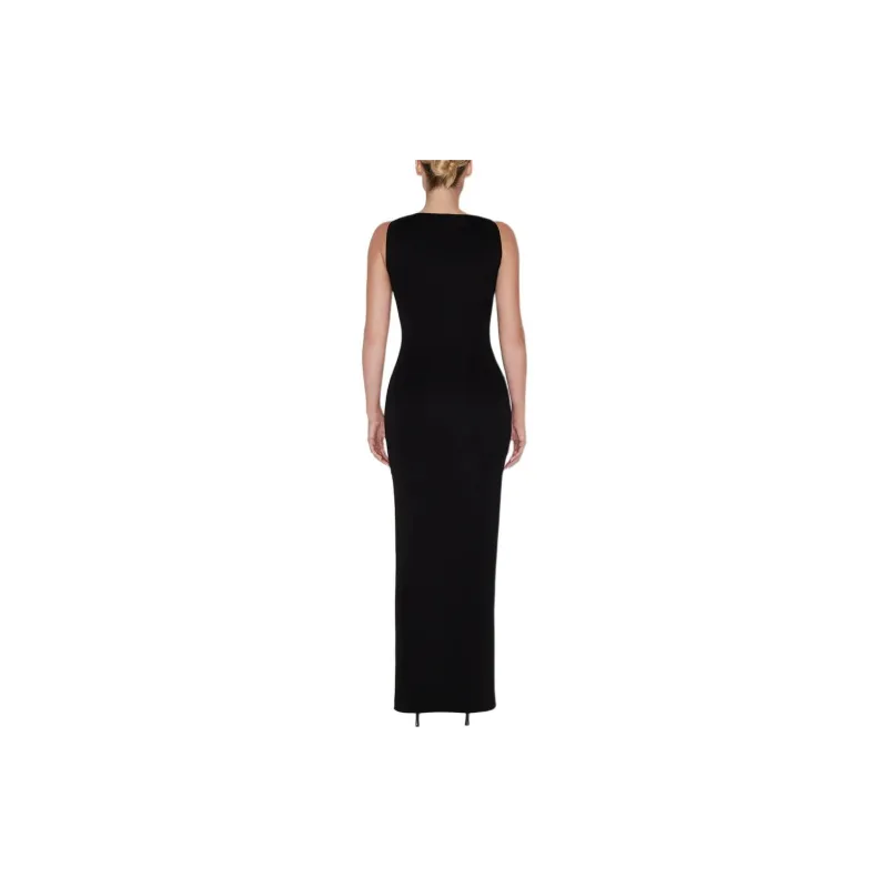 Khy DROP 004 Sueded Stretch Knotted Maxi Dress Sleeveless Dress Women's Black-2
