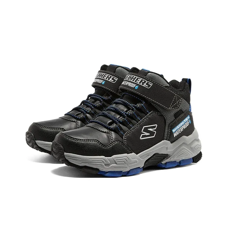 Skechers Anti Slip Wear Resistant Low Top, Kid's Casual Shoes Black Teenagers-2