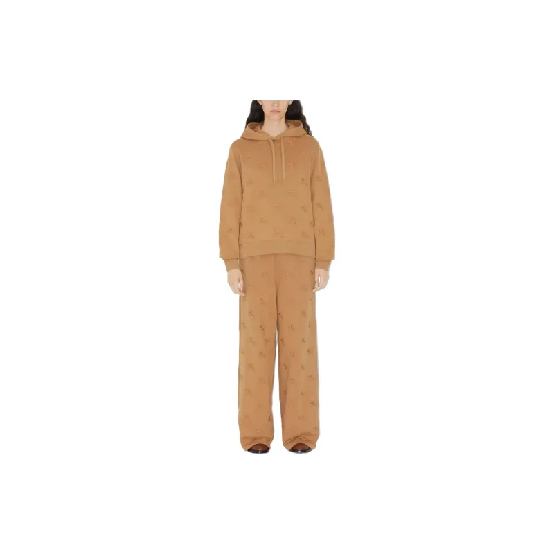 Burberry EKD Embroidered Wide Leg Track Pants-1