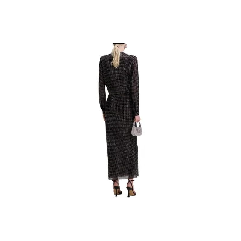 Self portrait Long Sleeved Dresses Women's Classic Black-3