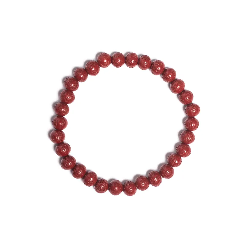Carp Crystals Reconstructed Cinnabar Jade Bracelets Unisex-2