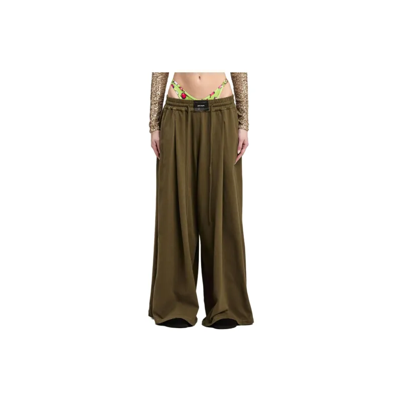 PALM ANGELS Logo-patch Jersey Palazzo Pants-1