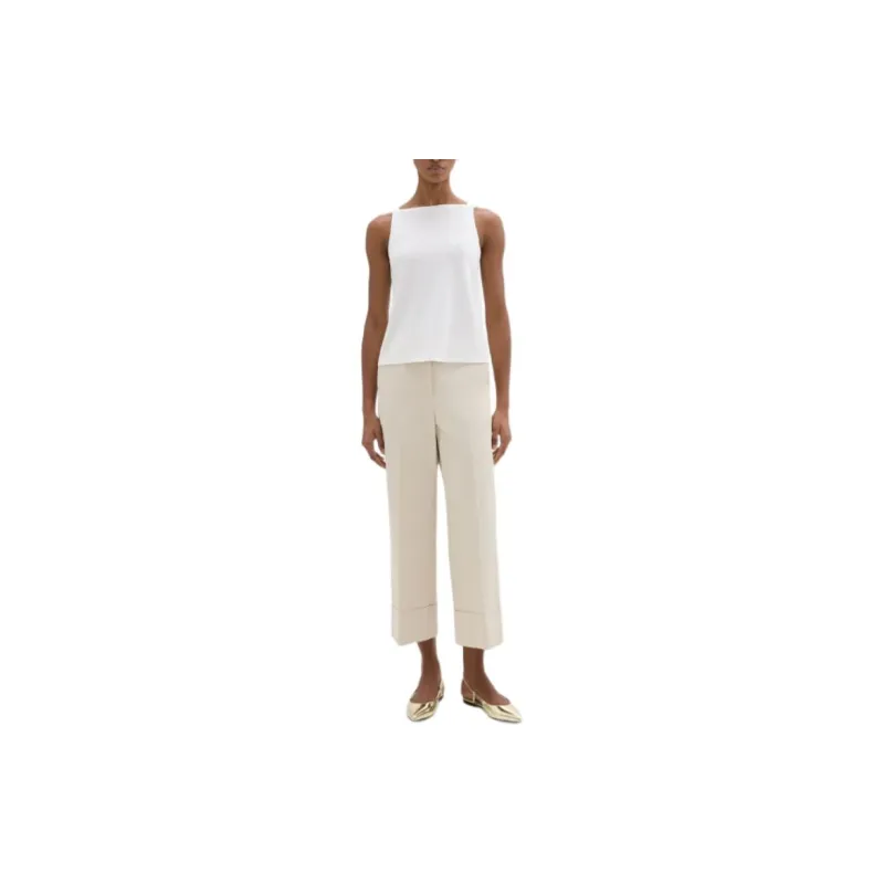 THEORY High Waist Cuff Pants-1