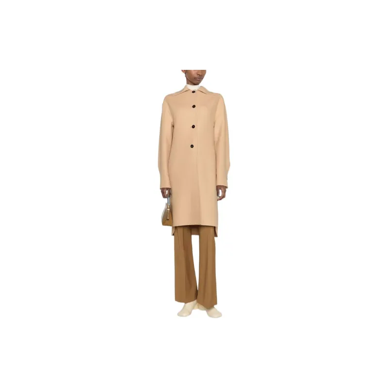 JIL SANDER Single-Breasted Oversized Coat-1