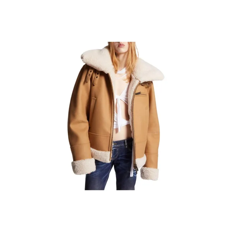 DSQUARED 2 Stretch Felt Easy Aviator Jacket-2