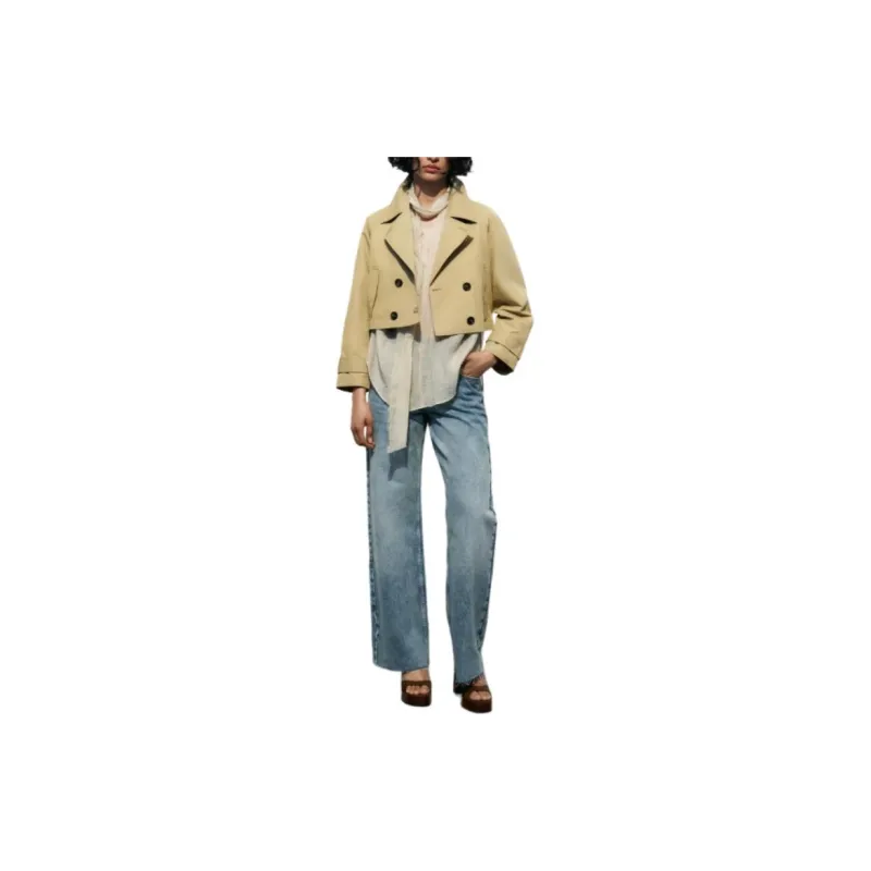 ZARA Trench Coat Women's Light Camel-2