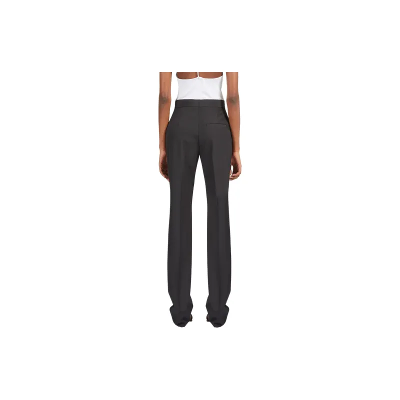 Ferragamo Pressed crease Virgin Wool Tailored Trousers-3