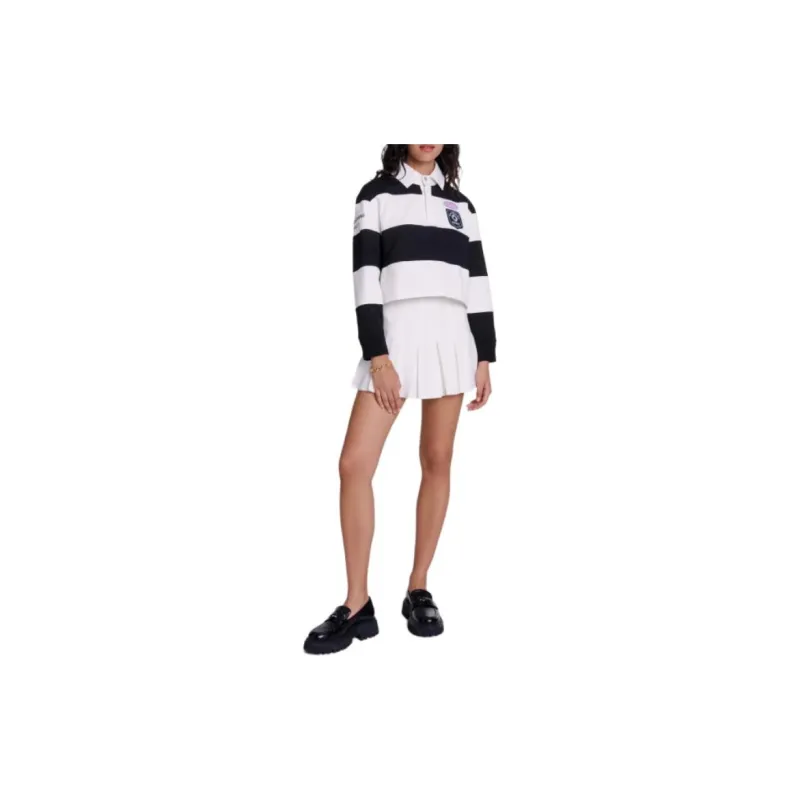 Maje Striped Polo Shirt-1