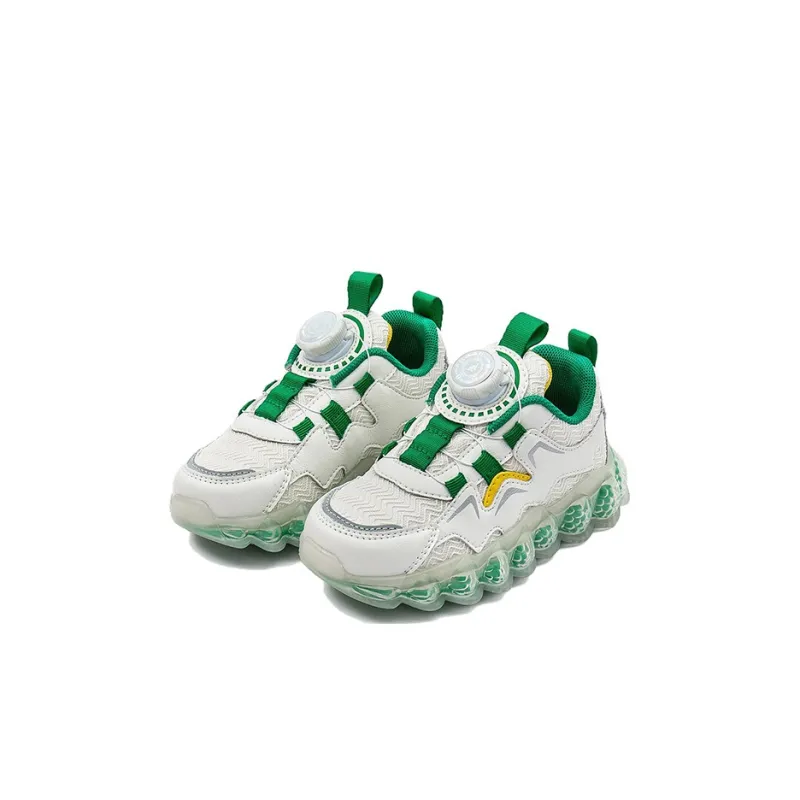 KAPPA KIDS Slip Resistant Lightweight Breathable Kids Lifestyle Shoes Beige Green Kids'-1
