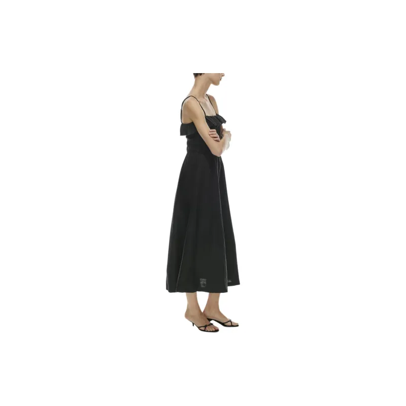 ARITZIA Wilfred Portea Linen Dress Slip Dresses Women's Black-4