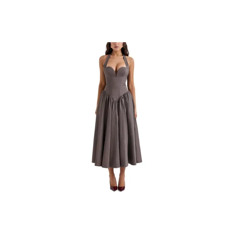 HOUSE OF CB COQUETTE Slip Dresses Women's GREY/Gray-1