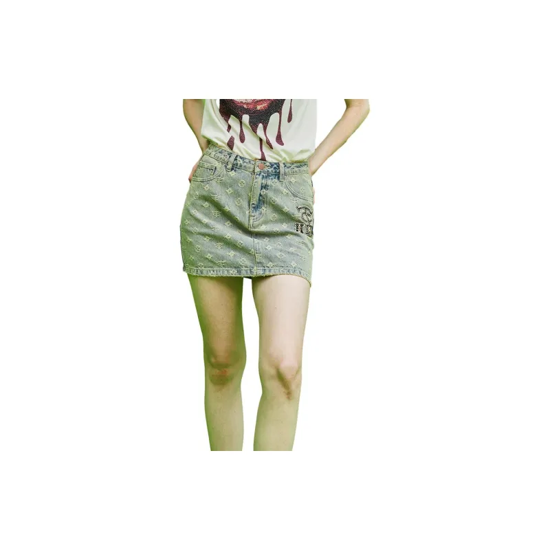 TCH Denim Short Skirts Women's Blue-2