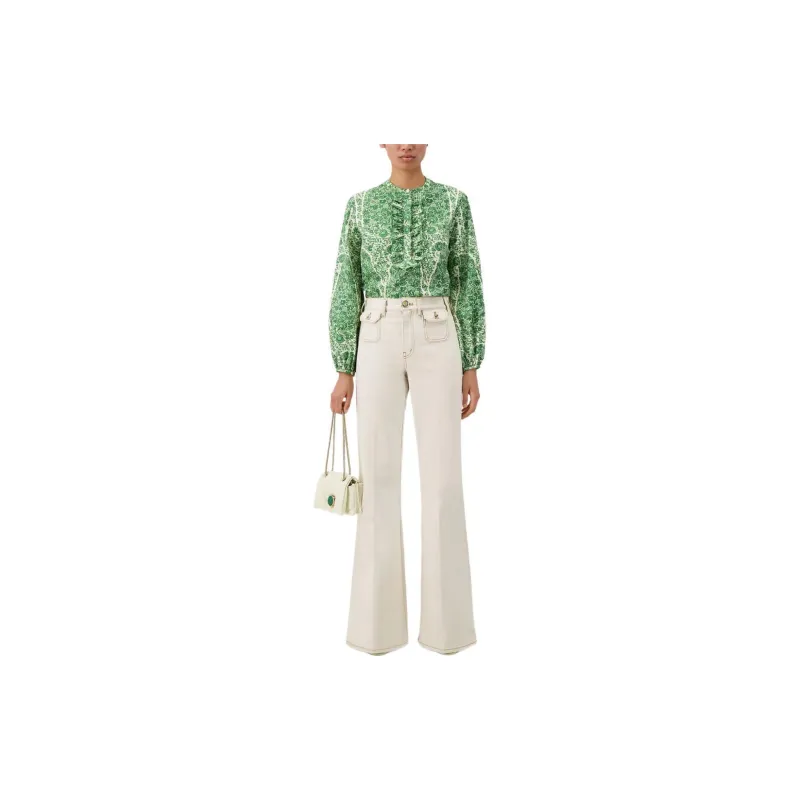Giambattista Vall High rise Flared Jeans-1