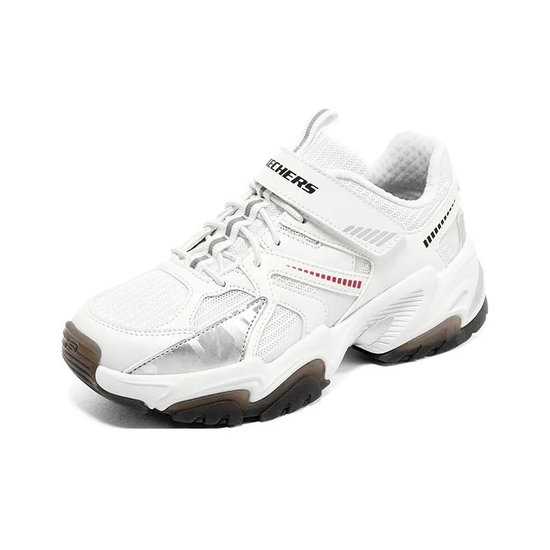 Skechers Stamina V2 Slip-Resistant Cushioning Kids Lifestyle Shoes White Black Red Teenagers-2