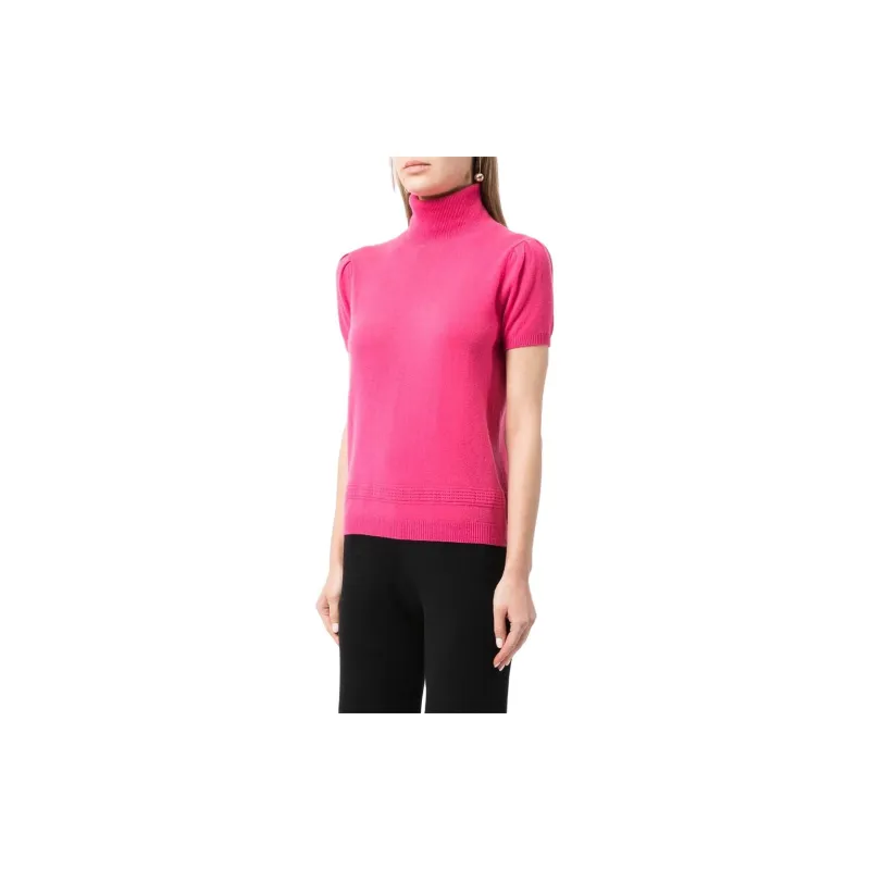 Paule Ka Roll-neck Shortsleeved Cashmere Top-3