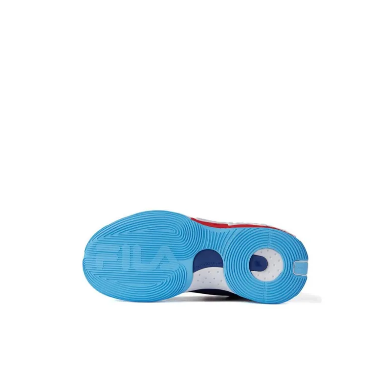 FILA KIDS Anti Slip Wear Resistant High Top Basketball Shoes Red Blue Kids'-4