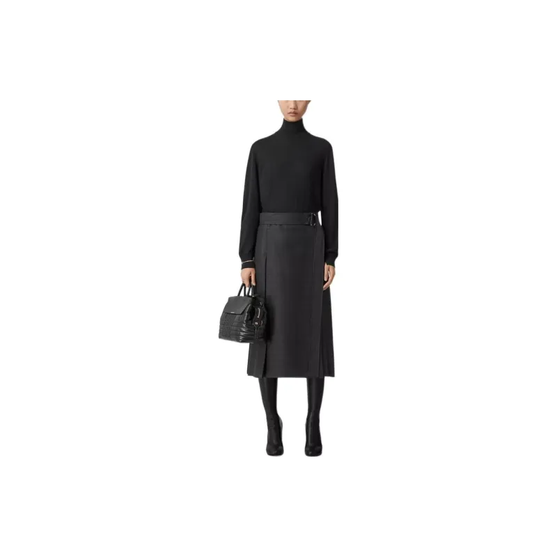 Burberry Casual Long Skirts Women's Heather Gray-1