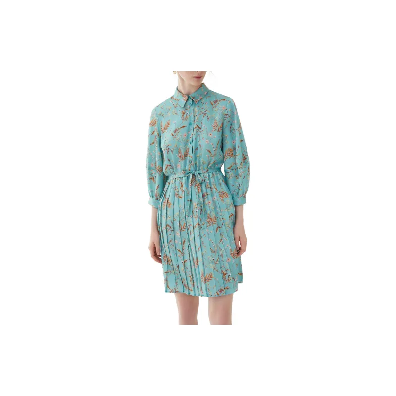 I BLUES SS24 Long Sleeved Dresses Women's Blue-2