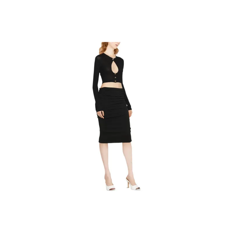 VERSACE Casual Long Skirts Women's Black-3