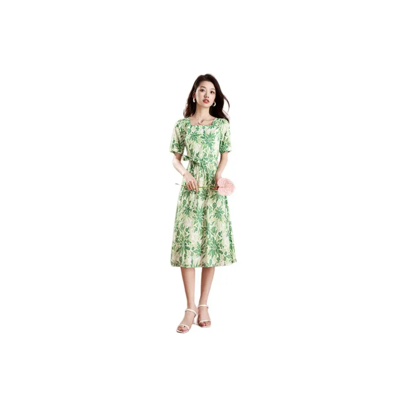 Mylan SS24 Short Sleeved Dresses Women's Green-3