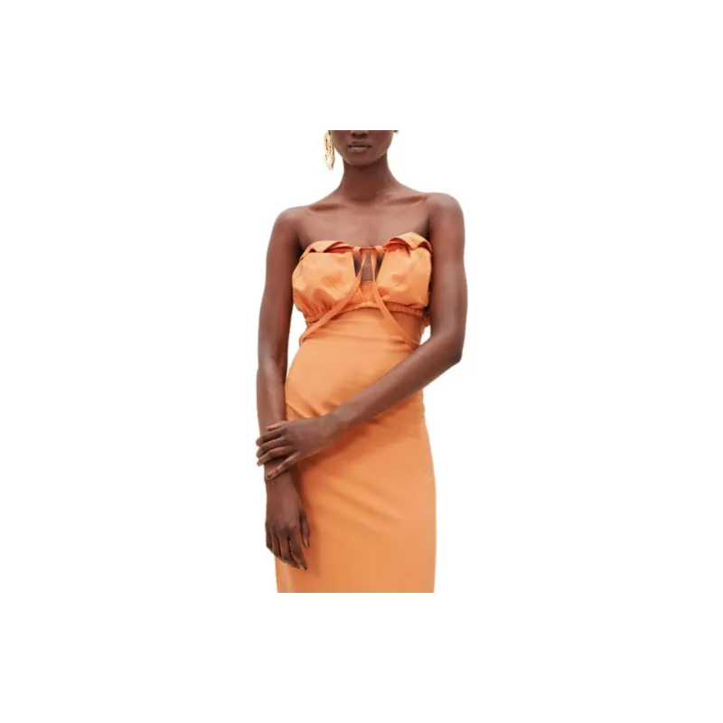 Jacquemus Strapless Cut-Out Detail Dress-5