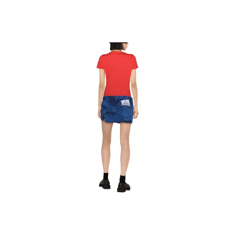 Vivienne Westwood Tie dye Denim Miniskirt-2