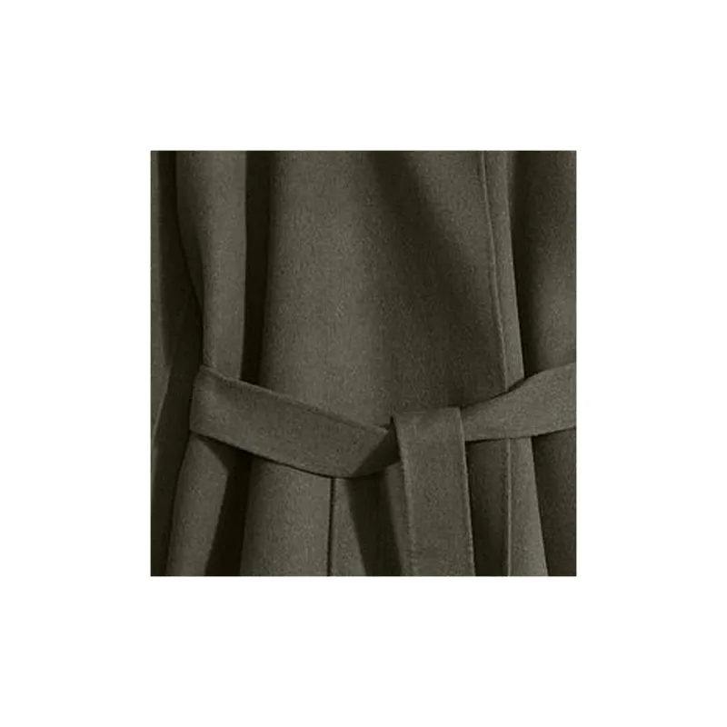 FILIPPA K Stand Collar H-Line Straight Long-Sleeved Coats Women's Black Olive-3