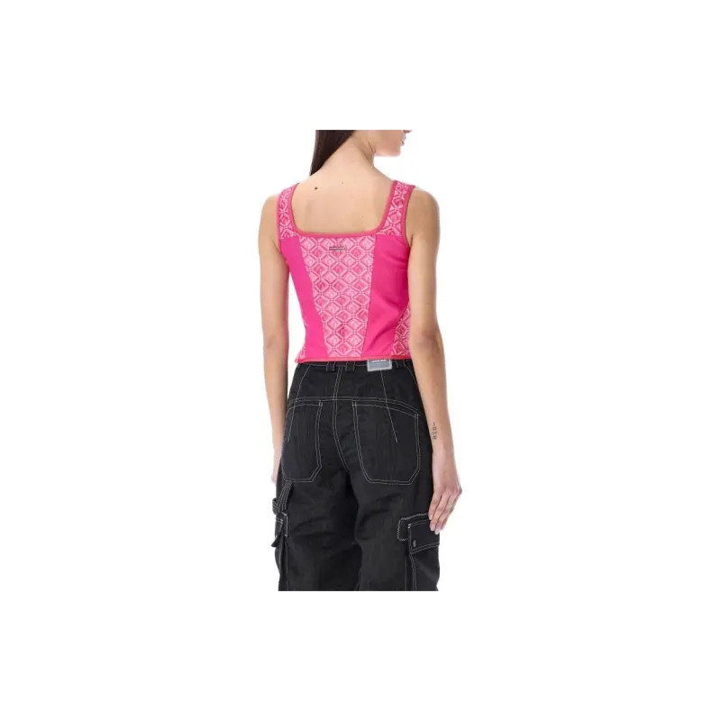 Marine Serre Tank Tops Women's Pink-1