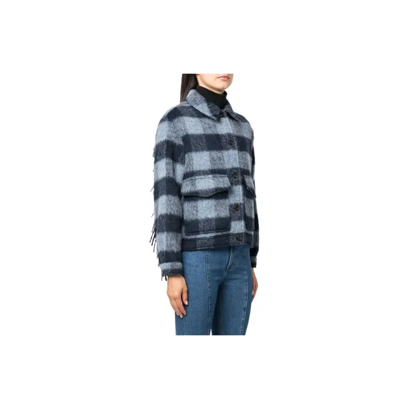 WOOLRICH Check Pattern Buttoned Shirt Jacket-3