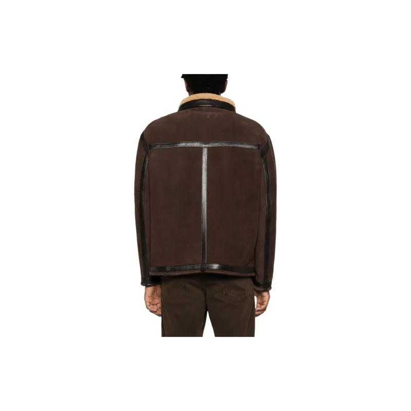 FENDI High Neck Zip Up Oversized Jacket-5