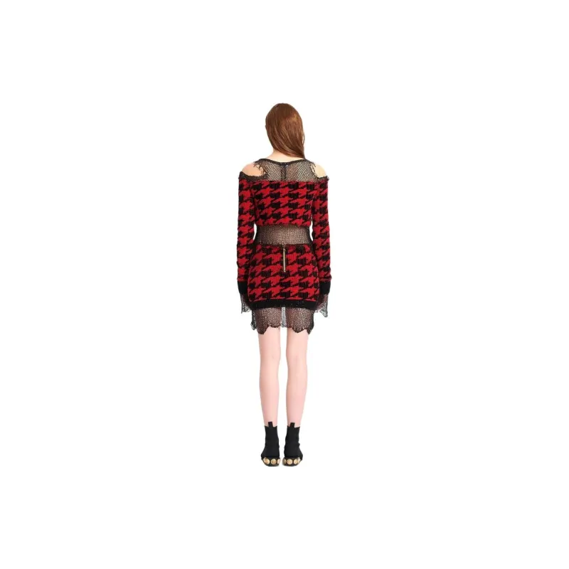 BALMAIN Casual Short Skirts Women's Red-2