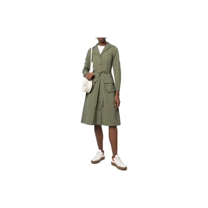 Polo Ralph Lauren Long Sleeved Dress Women's Olive Green-1