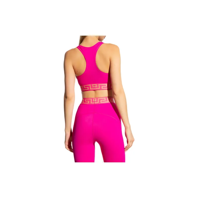 VERSACE Greca Border Sports Bra 'Fuchsia'-3