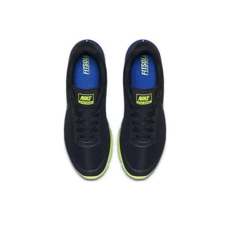Nike Air Max Sequent Cushioned Slip Resistant Low Top Casual Running Shoes Men's Black-3