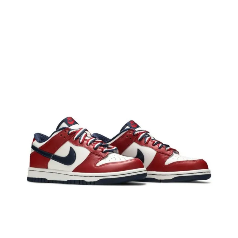 Nike Dunk Low 'White Mid Navy Deep Red' Women's-2