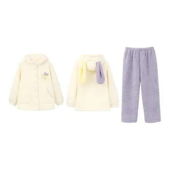 Aannsfam Pajama Set Women's Crescent Yellow