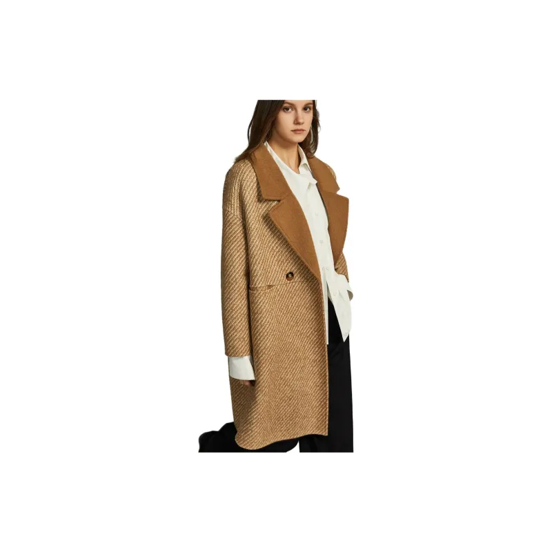ELLE Coats Women's Dark Khaki-2
